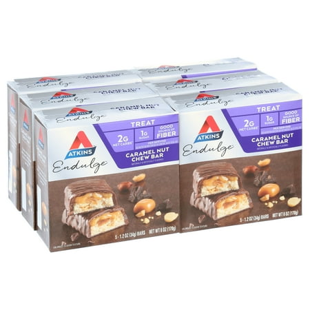 Atkins Endulge Caramel Nut Chew Bar, 1.20oz, 30 CT (Treat)