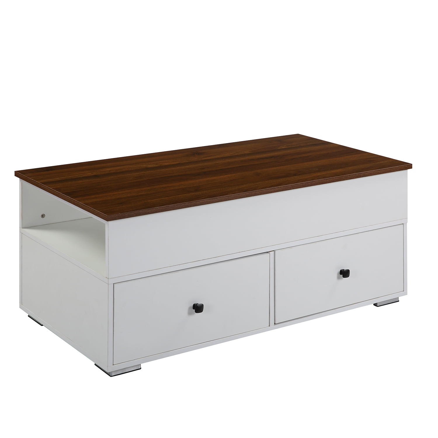 Kadyn Lift Top Coffee Table with Hidden Compartment Storage Rack, Wooden Living Room Table for Office, White Kadyn Lift Top Coffee Table with Hidden Compartment Storage Rack, Wooden Living Room Table for Office, White