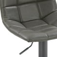 thumbnail image 3 of CorLiving Palmer Square Tufted Curved Adjustable Height Indoor Barstools, Grey (Set of 2), 3 of 9