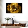 thumbnail image 3 of Elephant Stock Golden Rose Wall Art - Horizontal Canvas Wall Art - Living Room Wall Decor - Floral And Botanical Canvas - Black And Gold Decor - 36" x 24", 3 of 8