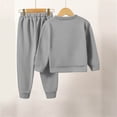 thumbnail image 5 of Gubotare Kids Outfit Fall Kid Toddler Girl Clothes Sleeve Top+Bottom Jeans Pants 2PC Fall Winter Outfit Set 3T 4T (Grey,3-4 Years), 5 of 6