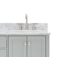 thumbnail image 5 of Ariel Cambridge 67 Inch Double Oval Sink Vanity With Carrara White Marble Countertop With 0.75 Edge In Grey, 5 of 10