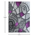 thumbnail image 5 of BizChair Modern Contemporary Area Rug, Purple Grey Black (5 Feet X 7 Feet), 5 of 6
