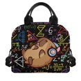 thumbnail image 2 of HUIACONG Reusable Lunch Bag for Hiking, Aluminum Film Adjustable Strap Thermal Tote, Capybara Math Print, Built to Last Durable Insulated Lunch Tote for Picnic, 2 of 10