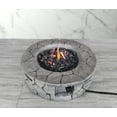 thumbnail image 2 of Living Source International 9'' H x 28'' W Fiber Reinforced Concrete Outdoor Fire Pit (Stone Gray), 2 of 5