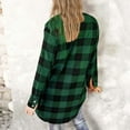 thumbnail image 4 of Dxzfnsa Cardigans for Womens Casual Solid Color Plaid Hoodless Jackets Lightweight Soft Fall Coat, 4 of 9