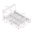 thumbnail image 2 of CorLiving Juniper Fabric Upholstered Adult Queen Platform Bed Frame with Slats and Headboard, No Box Spring Required, Clay Brown, 2 of 11