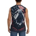 thumbnail image 4 of Fotbe Bulldog with Forest Flag Men's Camiseta sin Mangas Estampada para Hombres, Playera Casual para Gimnasio, Entrenamiento, Playa-Medium, 4 of 7