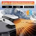 thumbnail image 2 of TOTOMOX Car Heater 12V Protable Car Heater 150W Car Heater Fan 2-In-1 Car Windshield Defroster Heater Windscreen Fan Compatible With Suv Cab Van Car(White,1 Pack), 2 of 14