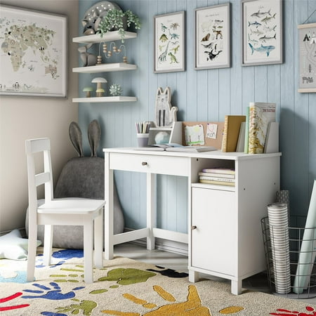 Little Seeds Abigail Kids Desk with Chair, White
