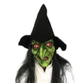 thumbnail image 4 of Máscara de aterradora de Halloween, máscara de de anciana, versátil, suave y elástica para decoración de casa embrujada con sombrero Estilo A, 4 of 8