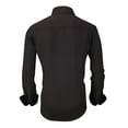 thumbnail image 4 of Alex Vando Mens Dress Shirts Wrinkle Free Regular Fit Stretch Rayon Button Down Shirt,Black,L, 4 of 4