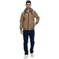thumbnail image 4 of NEIKU Mens Zipper Hoodie Casual Hooded Sweatshirt Fleece Jacket Khaki-2XL, 4 of 5