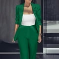 thumbnail image 5 of Breezora Women's Autumn Two Piece Suit Set Slim Fit Blazer and Trousers Office Work Professional Outfits for Ladies XXXXXL Size Green, 5 of 7