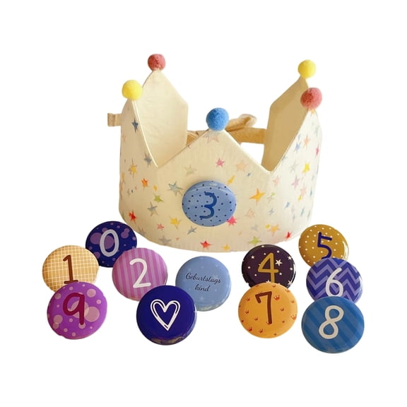 Reusable Kids Birthday Crowned Hat Alternative Headwear Present For 0-9 Year Children Photoshoots Accessories