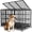 Black, variant on TIME RAY 48 Inch Heavy Duty Dog Crate,Indestructible High Anxiety Dog Cage for Outdoor and Indoor with Lock, Double Door & Removable Tray,Black