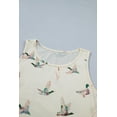 thumbnail image 6 of Women's Western Mallard Print Tank Top – Sleeveless Round Neck Beige Summer Shirt, XL, 6 of 10