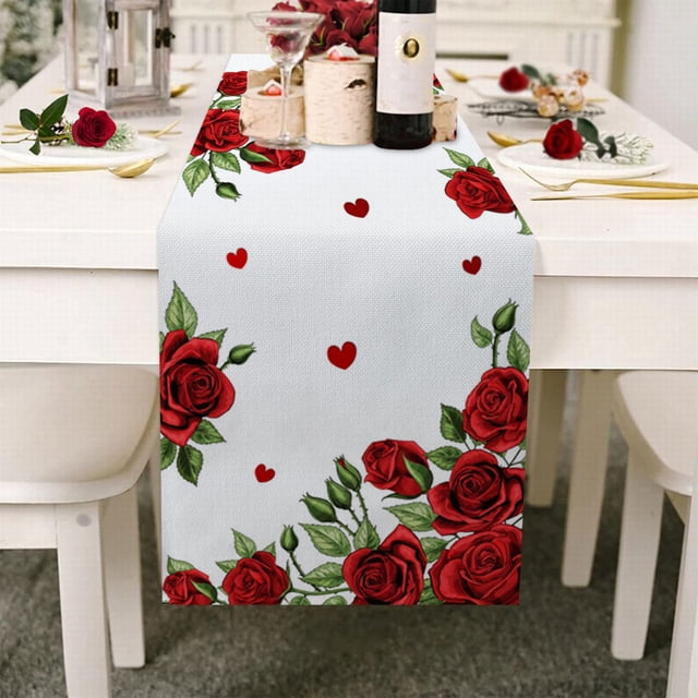Liquidation! Ymkly Robe de Fête, Cheesecloth, Mode Femmes Tissu Bande Élastique Double Couche Écharpes Cheveux Impression Florale Queue de Cheval Saint-Valentin Drapeau Rouge, Cadeau Saint-Valentin