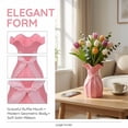 thumbnail image 2 of Unique Bargains Geometric Plastic Modern Unbreakable Bud Vase Pink 4.1" x 4.1" x 6.3", 2 of 6