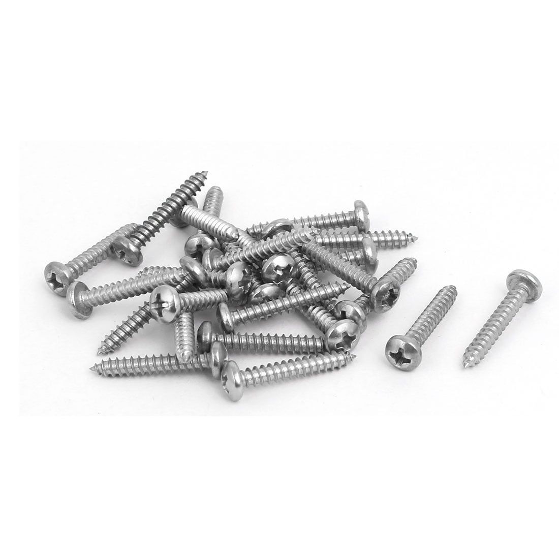 Unique Bargains M3.5x22mm 316 Stainless Steel Phillips Pan Head Self Tapping Screws 25pcs
