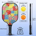thumbnail image 3 of Pickleball Paddles Set,Pioneer Flower Floral Print Pattern Fiberglass Surface Pickleball Racket Set with 2 Indoor Outdoor Pickleball Balls and Pickleball Bag,Pickle-ball Equipment, 3 of 6