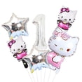 thumbnail image 3 of Juego de globos de aluminio de modelo de Hello Kitty para niños, decoración de fiesta de cumpleaños, juguetes para niñas, regalos para niños, suministros para fiestas, 6 piezas, 3 of 4