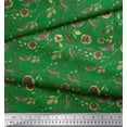 thumbnail image 2 of Soimoi Green Cotton Voile Fabric Artistic Leaves Print Sewing Fabric Yard 56 Inch Wide, 2 of 3