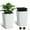White, variant on Home Office 16 Inch Tall Planter Set of 2 Large Rattan Flower Pot with 2 Trays & a Water Level Monitor & Wheels Standing Planter Pots Outdoor and Indoor for Patio, Porch
