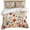 Red, variant on Sage Green Yellow Spring Floral Duvet Cover Set,Watercolor Botanical Summer Flowers Soft Duvet Cover Twin Size Bedding Set 4Pcs,1 Quiltcover and 2 Pillowcases with Zipper,1 Bed Sheet for All Seasons