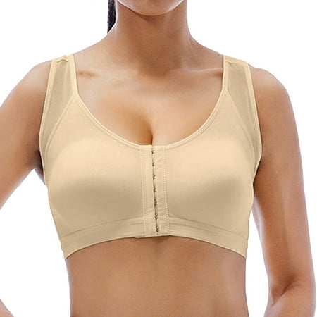 BJUTIR Women s Plunge Bra Bra For Seniors Front Closure Bra For Full Coverage Front Closure Support Bra For Older