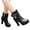 Black, variant on Platform Boots for Women Fashion Rhinestones Block High Heels Dress Ankle Booties Ladies
