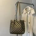 thumbnail image 1 of Autumn Winter Ladies Handbags Quilted Top-handle Bags Chain Solid Travel Satchel, 1 of 10