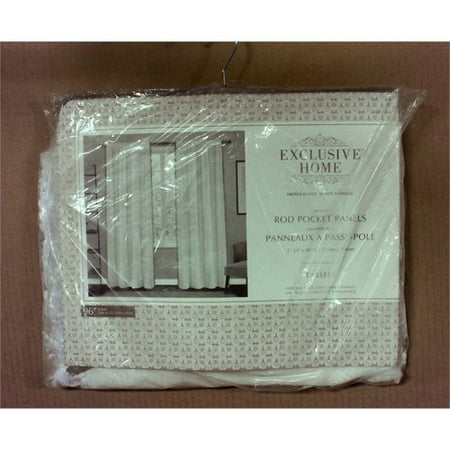 Exclusive Home Curtains 2 Pack Tassels Applique Bordered Textured