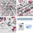 thumbnail image 2 of Fsddascl Pink Grey Floral Blackout Curtains for Bedroom/Living Room, Thermal Insulated Kitchen Curtains, Botanical Watercolor Flower Leaf Grommet Darkening Window Treatment Drapes 27.5"x39"x2, 2 of 6