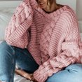 thumbnail image 2 of OJinShaWanO Oversized Sweaters Autumn/Winter Solid Color Pullover V Neck Loose Sweater Casual Knit, 2 of 6