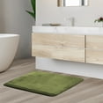 thumbnail image 5 of Nestl Absorbent Memory Foam Bath Mat Set Bathroom Rug, Sage, 17"x24", 5 of 7
