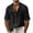 Black, variant on Mens Casual Gauze Tops Long Sleeve Cotton Linen Shirts Button Down Band Collar Plain Summer Beach Hippie Shirts