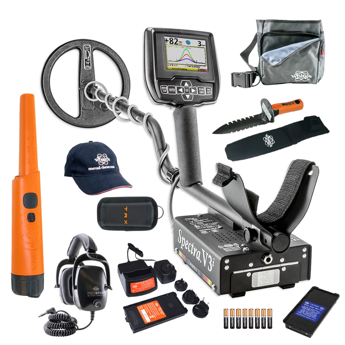 Whites Spectra V3i Metal Detector GEARED UP Bundle w ...
