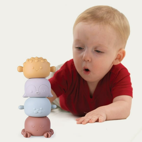Bath Toys Soft Stacking Toys For Baby Squirt Water Bath Toys Bath Toys Soft Stacking Toys For Baby Soft  Bath Toys Animal Squirt Water Toys Building Blocks For Kids