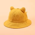 thumbnail image 5 of Mightlink Kawaii Cute Cat Ears Solid Color Women Fisherman Hat Folding Outdoor Bucket Cap, 5 of 7