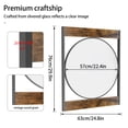 thumbnail image 3 of LUVODI Wood Wall Mirror Retro Decorative Mirror for Bathroom Home Living Room 30x25in Square, 3 of 11