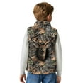 thumbnail image 5 of Xoenoiee Deer Hunting Camo Print Boys Lightweight Fleece Vest Sleeveless Zip Up Warm Jacket Stand-Up Collar Casual Outerwear Vests With Pockets, Size 3T, 5 of 7