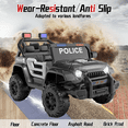 thumbnail image 5 of Xuanlur 12V Kids Ride on Car with Remote Control, Ride on Toys w/ Dual Drive, Four-Wheel Suspension, Bluetooth Music, LED Lights, USB, Shock Absorption, Toys Car for Kids Aged, Black Police Car, 5 of 8