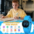 thumbnail image 2 of Kids Watch Waterproof Digital Watch for Boys Girls with Pedometer, Calories, Dual Alarms, Stopwatch, Calendar, Soft Silicone Band Fitness Watch for Kids, 2 of 9