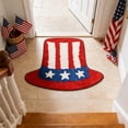 thumbnail image 5 of American Flag Floor Mat for Entryway Bathroom Living Room Patio Decor, Patriotic Red White Blue Decorative Rug for Indoor Outdoor Use, Independence Day Home Decor Accent, 5 of 6