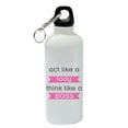 thumbnail image 1 of Act Like A Lady Think Like a Boss White Aluminum Sports 20 oz Water Bottle, 1 of 1