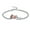Rainbow, variant on 18-24cm Adjustable Rose Flower Urn Locket Funeral Urn Bracelet for Pet Human Ashes Holder Stainless Steel Chain Link Women's Bracelet Cremation Jewellery Urn Bracelet for Ashes
