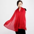 thumbnail image 3 of RIIQIICHY Women Shawls and Wraps for Evening Dresses Like Chiffon Burgundy Silk Scarf Formal Silky Pashmina Shawls for Weddings, 3 of 6