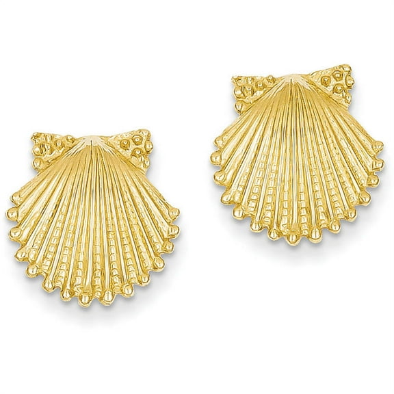 Primal Gold 14 Karat Yellow Gold Shell Earrings
