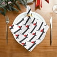 thumbnail image 2 of GZHJMY Pet Cloth Napkin Dachshund Black Hat Red Kitchen Dining Table Holiday Decor Housewarming Gift 4 Pack 20" × 20", 2 of 6